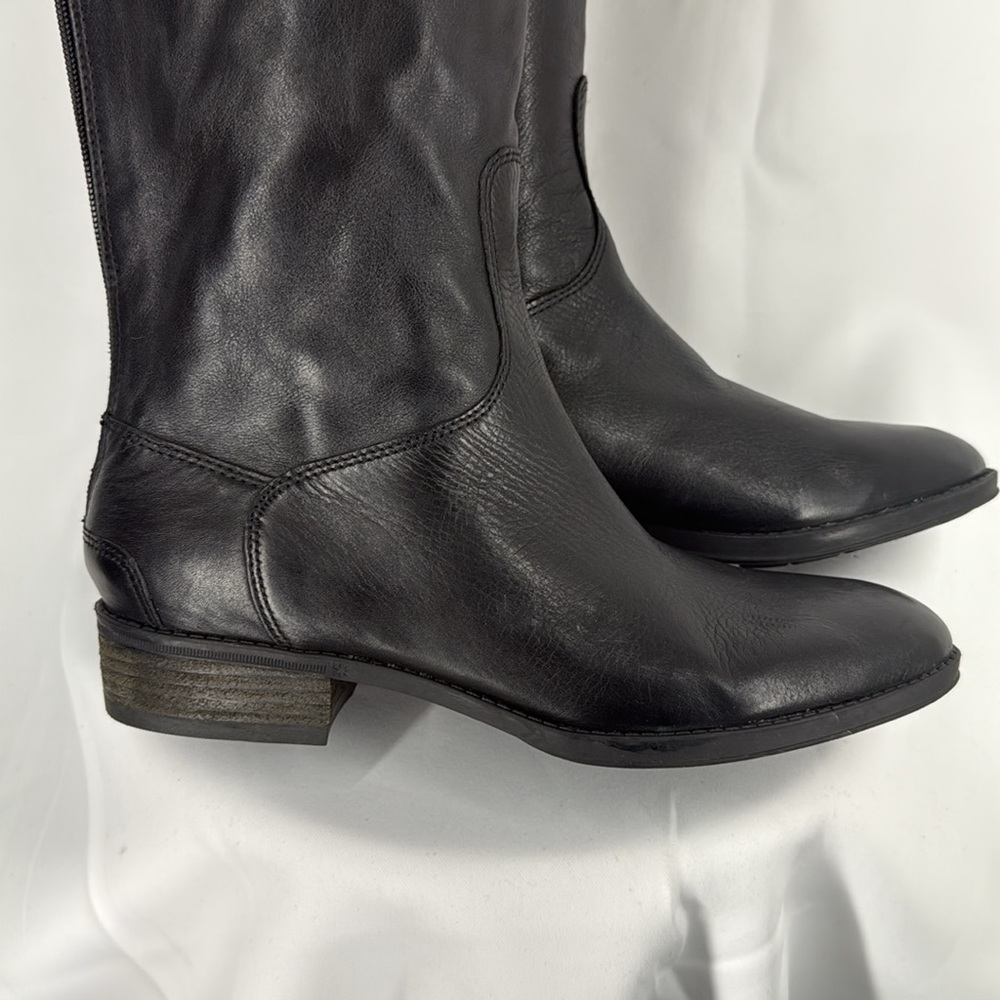 Sam Edelman Black Leather Knee-High Boots - Size 8 - Picture 2 of 10